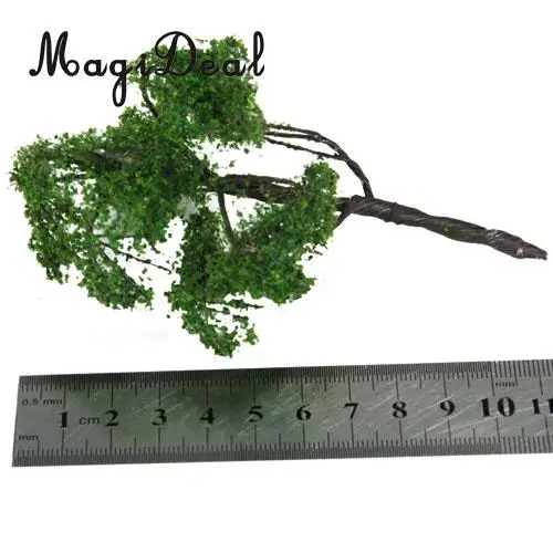 MagiDeal 1Pc 12cm Scenery Street Railway Railroad GreenScene Landscape Model Elm Tree for House Park Garden Layout Child Toy