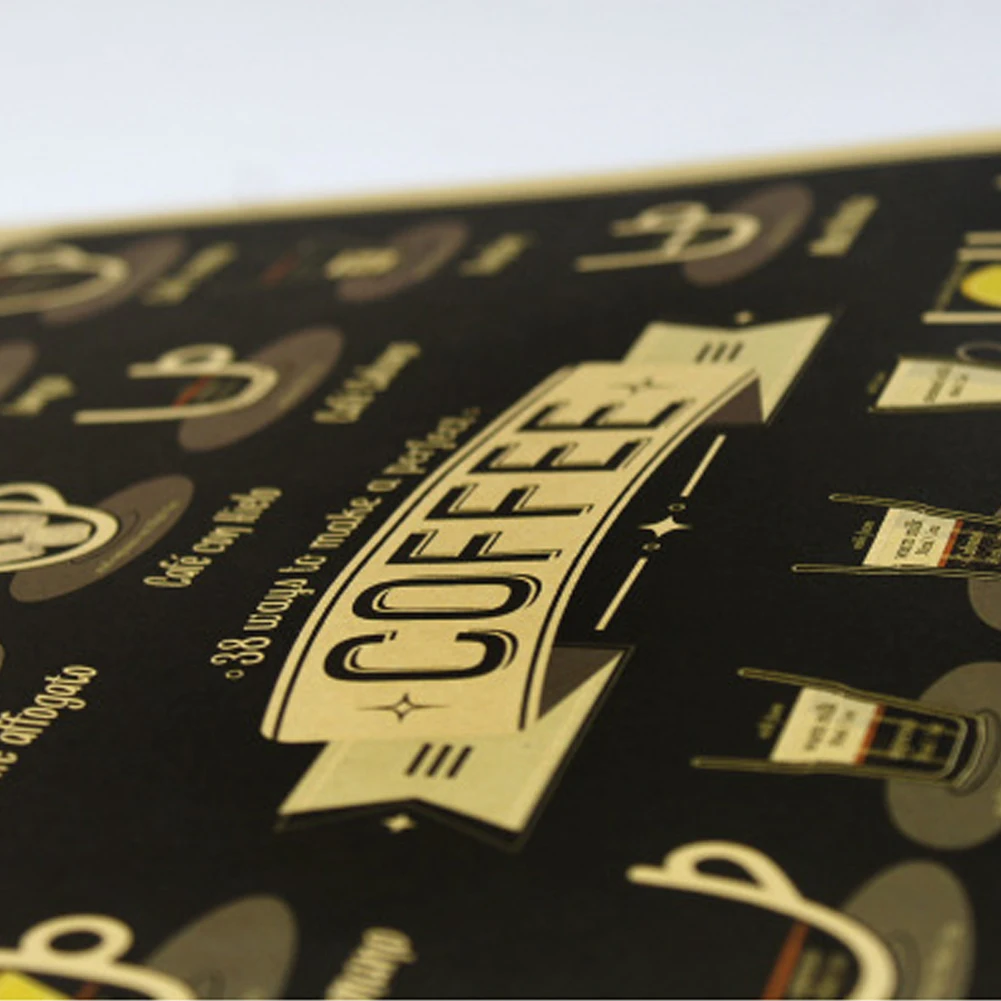 Новые горячие продажи 51,5X36 см бары-кафе кухонные принадлежности для кофе ретро украшение винтажная Наклейка на стену