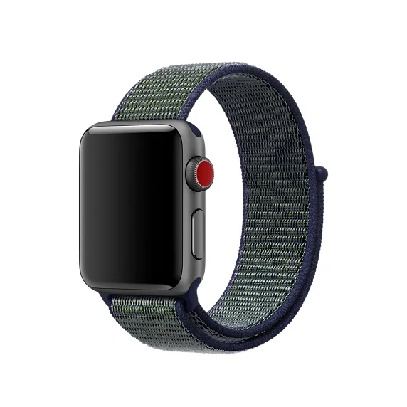 Светоотражающий тканый нейлоновый браслет ремешок для Apple Watch 42& 38 мм 40 мм 44 мм Спортивная петля для iWatch серии 4 3 2 1 часы для мужчин - Цвет ремешка: fog grey