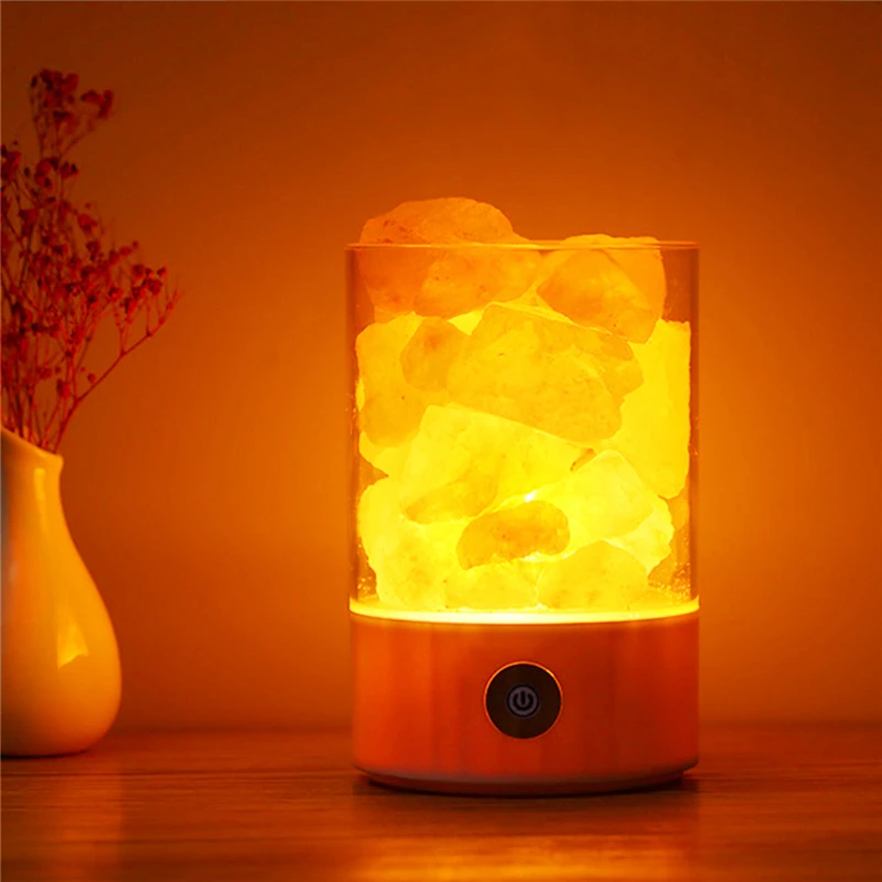 Himalayan Salt Lamp Natural Himilian Hymalain Pink Salt Lamps Hand Carved Sea Salt Crystals Night Light for Air Purifier