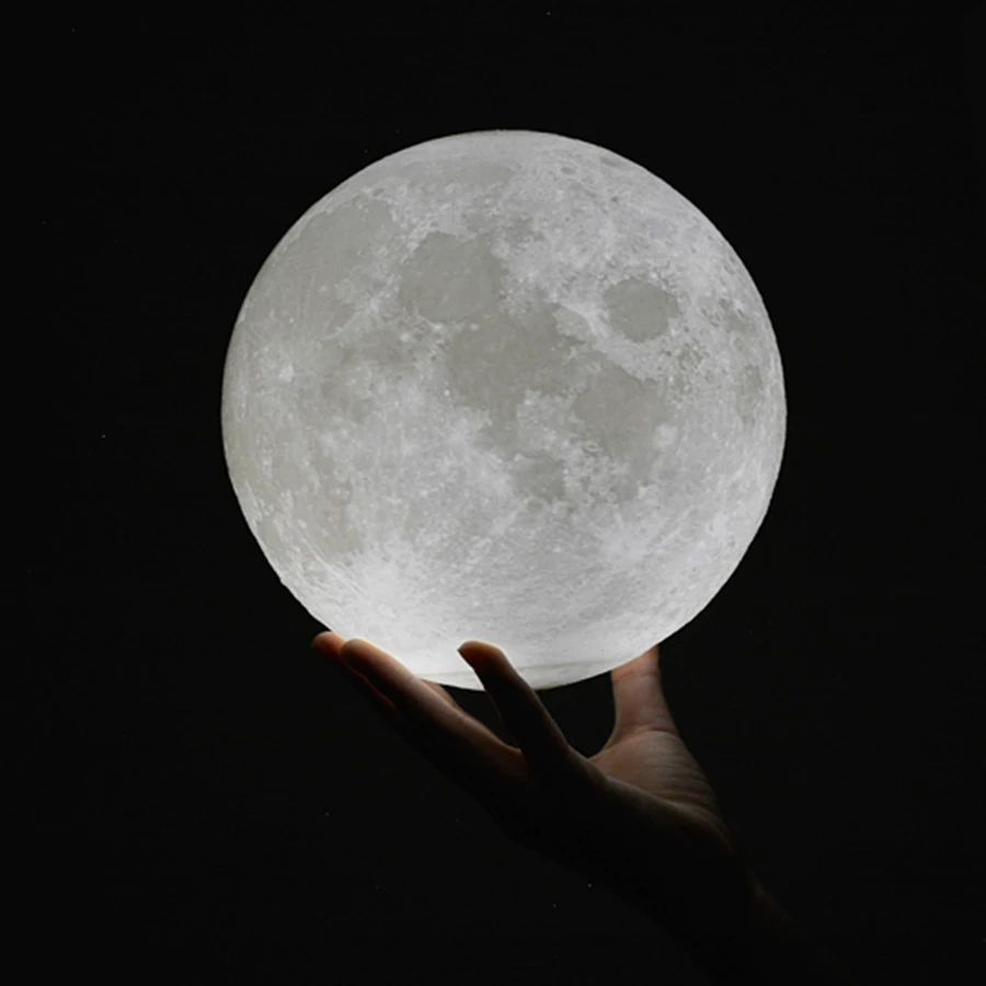 

USB Moon Lamp 3D Print Night Light Rechargeable Creative Touch Switch lamp lights Change LED moon light for Birthday gift