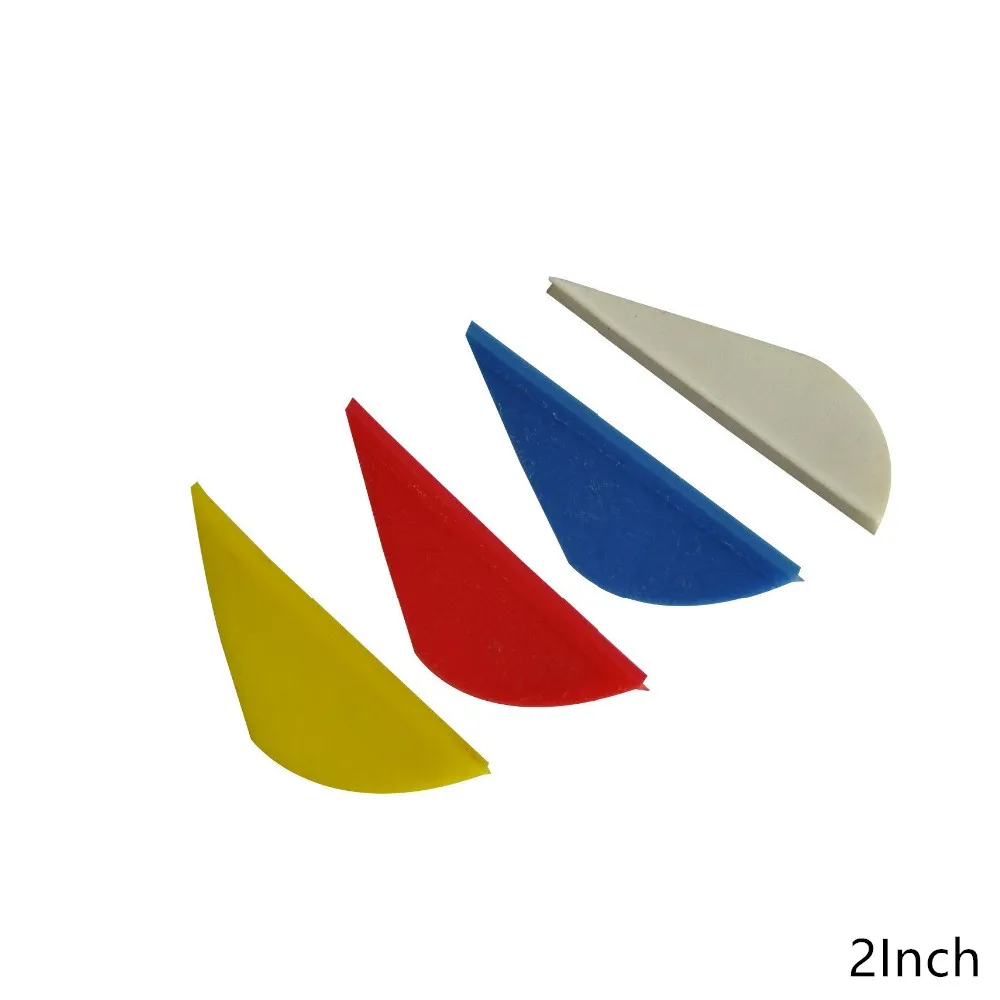 100PCS Arrow Feather 2'' Plastic Fletch Vanes Archery Bow Feathers