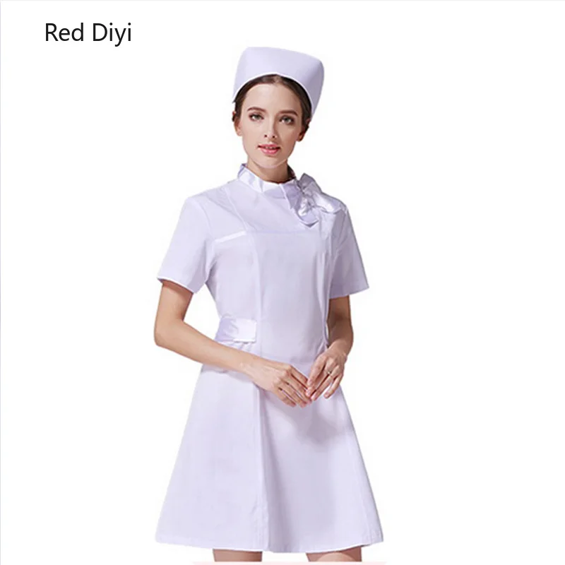 Длинный рукав женский медицинский Халат медсестры услуги Униформа костюм медика кружевная одежда белый лабораторный халат доктор Одежда