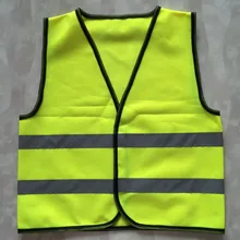 100 шт./лот высокая видимость детский жилет безопасности дорожного движения светоотражающий жилет для велоспорта/скутера