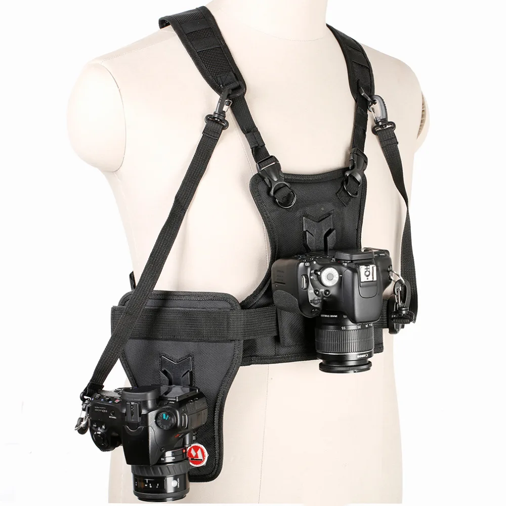 

MQ-MSP Multi-functional Rain-proof Camera Carrying Photographer Vest with Dual Side Camera Holster Strap For Outdoor Sport