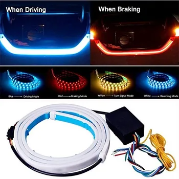 

Car Styling Turning Light Amber LED Strip Luggage Trunk Taillight Ice Blue LED LED DRL Daytime Running Lights Red Brake Light