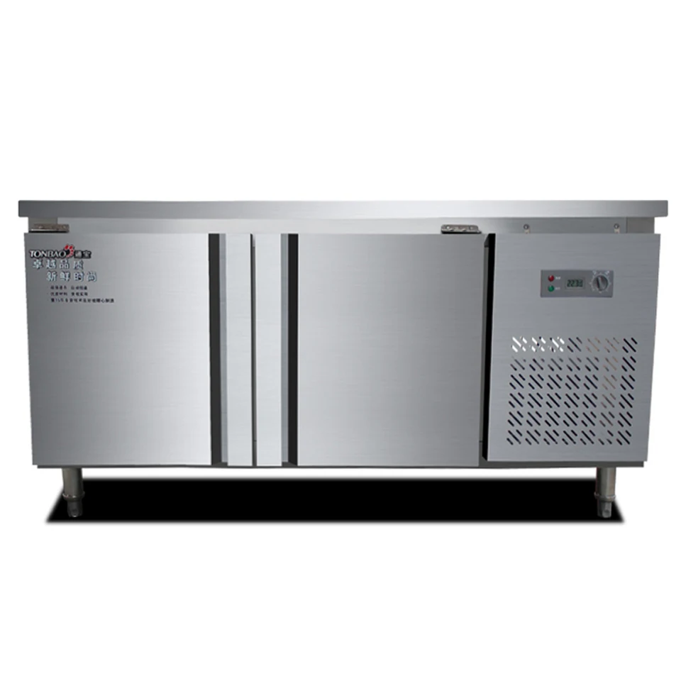 2 Door Stainless Steel Under Counter Worktop Commercial Refrigerator Kitchen Cabinet Freezer Cooler Fridge Machine 400l 14 Cf Freezers Aliexpress