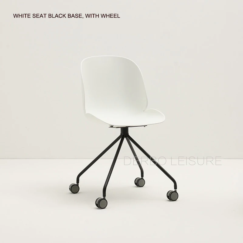 white seat black base with wheel