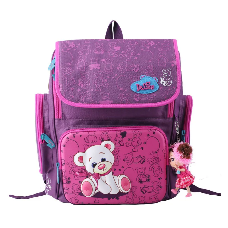 New Cartoon Bear Backpack School Satchel Children School Bags Orthopedic Waterproof Backpacks Girls School Backpacks
