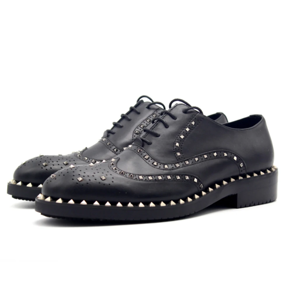 

Autumn and winter oxford shoes for men Bullock rivets handmade cattle production of men's shoes zapatos hombre vestir