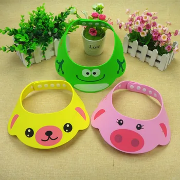 

10pcs Adjustable EVA Soft Baby Shampoo Shower Bathing Bath Protect Soft Cap Hat For Baby Children baby shower cap Party Favor