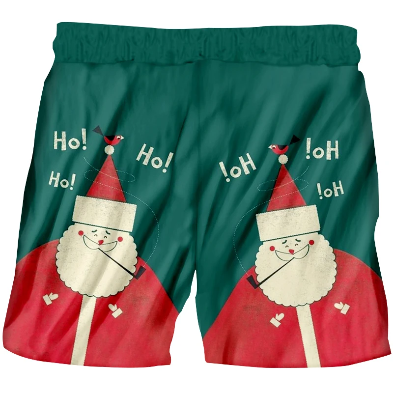 CJLM Счастливого Рождества прекрасный Санта Клаус мужские зимние шорты с 3D принтом повседневная мужская одежда в китайском стиле
