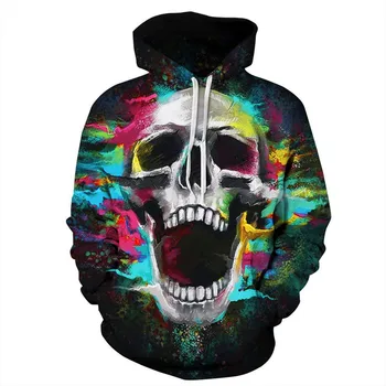 

3D Hoodies Skulls Colorful Sweatshirt Men/women Coats Tracksuit Jumper Streetwear Unisex Pullovers Cosplay Sweatshirts Hoody