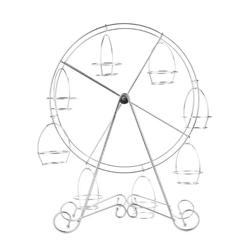 Acheter 8 CupCake Stand En Acier Inoxydable Grande Roue Présentoir Porte Gobelet Partie Boutique Rack Fournitures Décor stand de gâteau de mariage