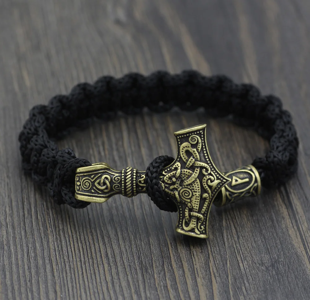 Прямая поставка 1 шт. мужской браслет ручной работы в стиле викингов|bracelete