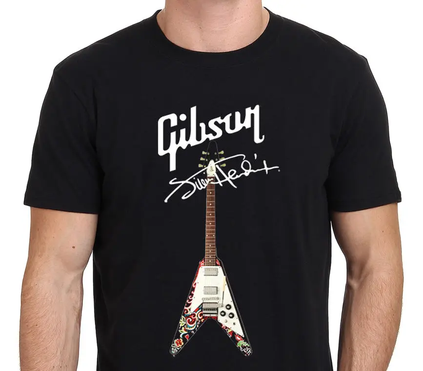 GIBSON гитары Футболка мужская повседневная подарок США размер S-3XL