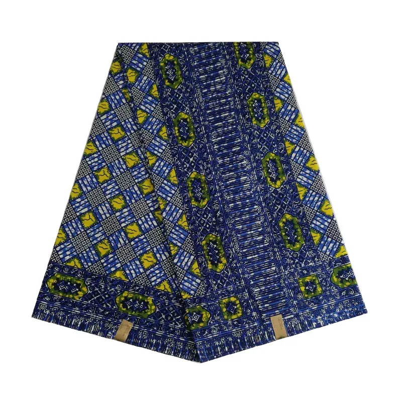 Африканский Воск печатает ткань воск, батик голландский блок дизайн Горячая для женщин V-L 382 - Цвет: Синий
