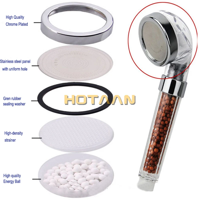 crystal Anion spa Hand hold Bathroom hand shower shower head Filter Pressurize Saving Water Bathroom Accessories YT-5103 shower head,filter shower head,shower nozzle,shower water filter