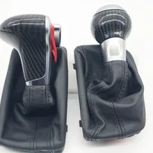 CHESHUNZAI из углеродного волокна для включения и выключения Stronic Шестерни рукоятка рычага переключения передач насадка для ручки КПП с Пылезащитный чехол для Audi A4 A5 A6 Q3 Q5 Q7