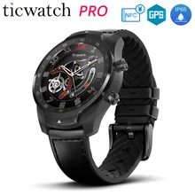 Оригинальные Смарт-часы Ticwatch Pro, NFC, Google Pay, Google Assistant, многослойный дисплей, долгий режим ожидания, IP68, водонепроницаемые спортивные наручные часы