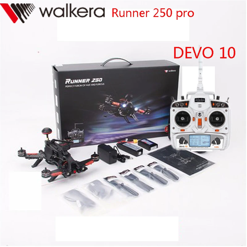 Оригинальный гоночный Квадрокоптер Walkera Runner 250 PRO + DEVO 10 GPS RC с камерой