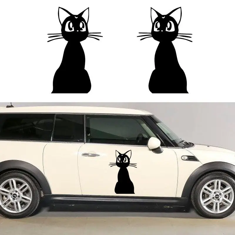 2pcs Set New Sailor Moon Luna Car Sticker Truck Door Vinyl Decal