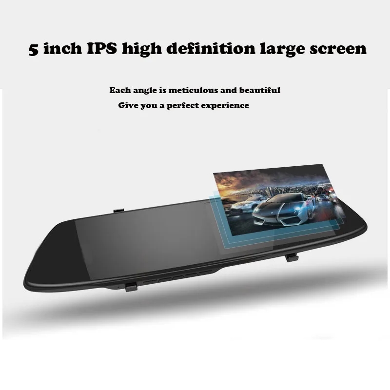 

New CAR DVR Rear View Mirror High Definition 5 Inch IPS Screen ADAS Night Dash Camera +HDR Synthetic Driving Recorder