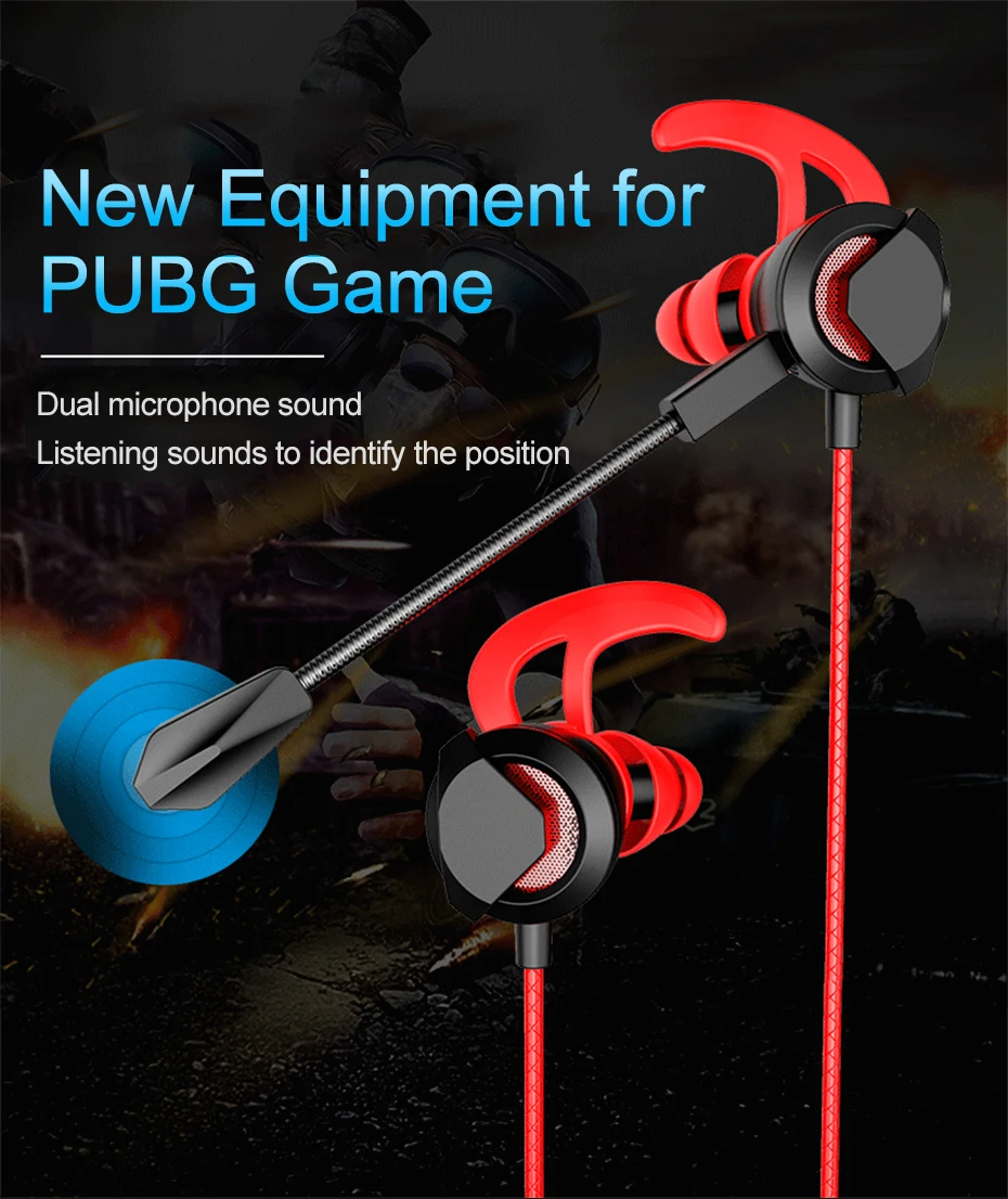 Wired Earphone With Micphone For Computer Mobile Phone Games Wired Headset Hifi Earphone In-ear Earphone Wired Gaming Headset   (1)