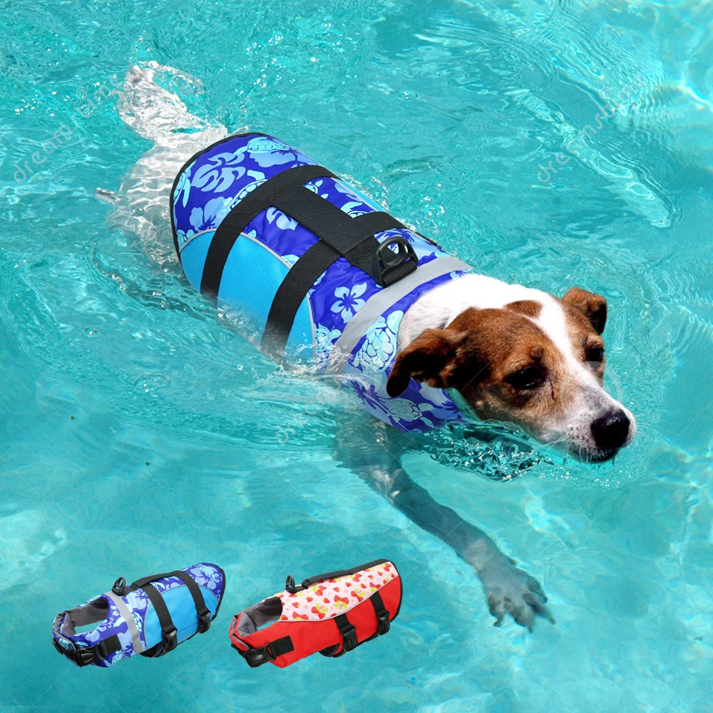 Pet Dog Life Jacket Safety Clothes Life Vest Collar Harness Saver Pet