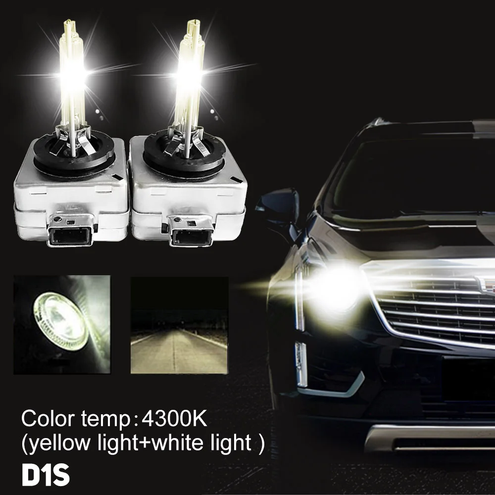 Комплект из 2 предметов D1S Ксеноновые фары лампы 35 Вт HID ксеноновая лампа фары для авто замена лампы освещения 4300 K 6000 K 8000 K 10000 K 12000 K