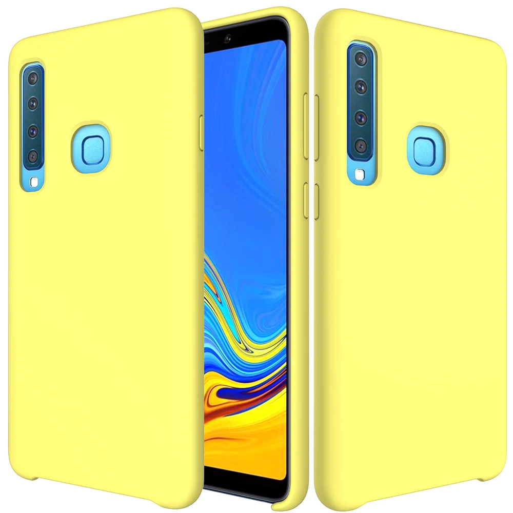 Для samsung Galaxy A9 чехол для samsung A70 A8 плюс A9 A920F A920 SM-A920F S10 5G lite M20 M10 мягкое жидкое силиконовый чехол - Цвет: Цвет: желтый