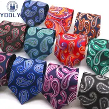 Мужской галстук 8 см цветочный Пейсли Шелковый вязаный жаккардовый галстук шеи галстуки для взрослых классические деловые Свадебные Вечернее ожерелье подарок