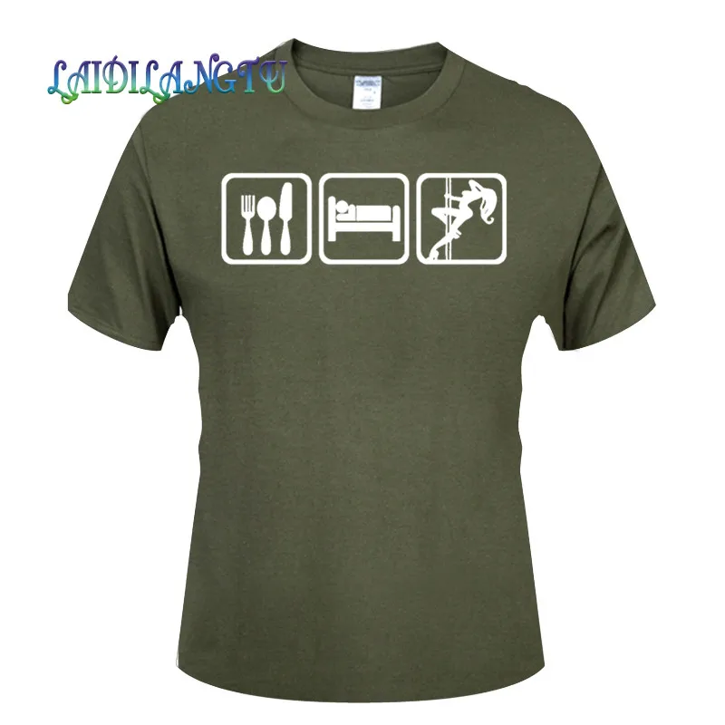 Новая "," EAT SLEEP танцевальные футболки с принтом «Человек Для мужчин из хлопка футболка с короткими рукавами, футболка Топы И Футболки в стиле