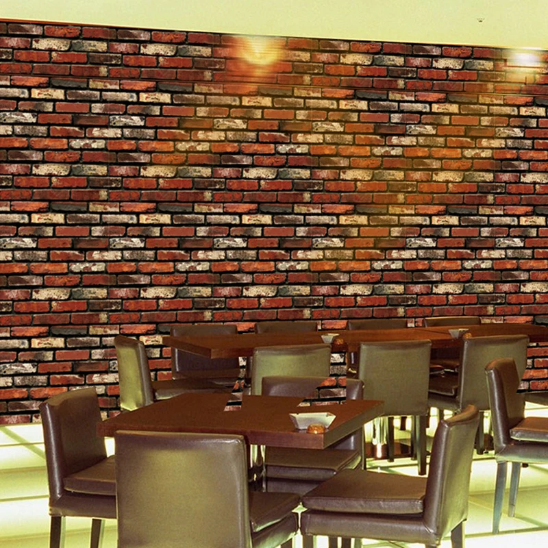 Creative Kitchen Wall Stickers Home Decor Living Room Self Adhesive Wallpaper PVC Waterproof Stone Wallpapers Brick Bedroom