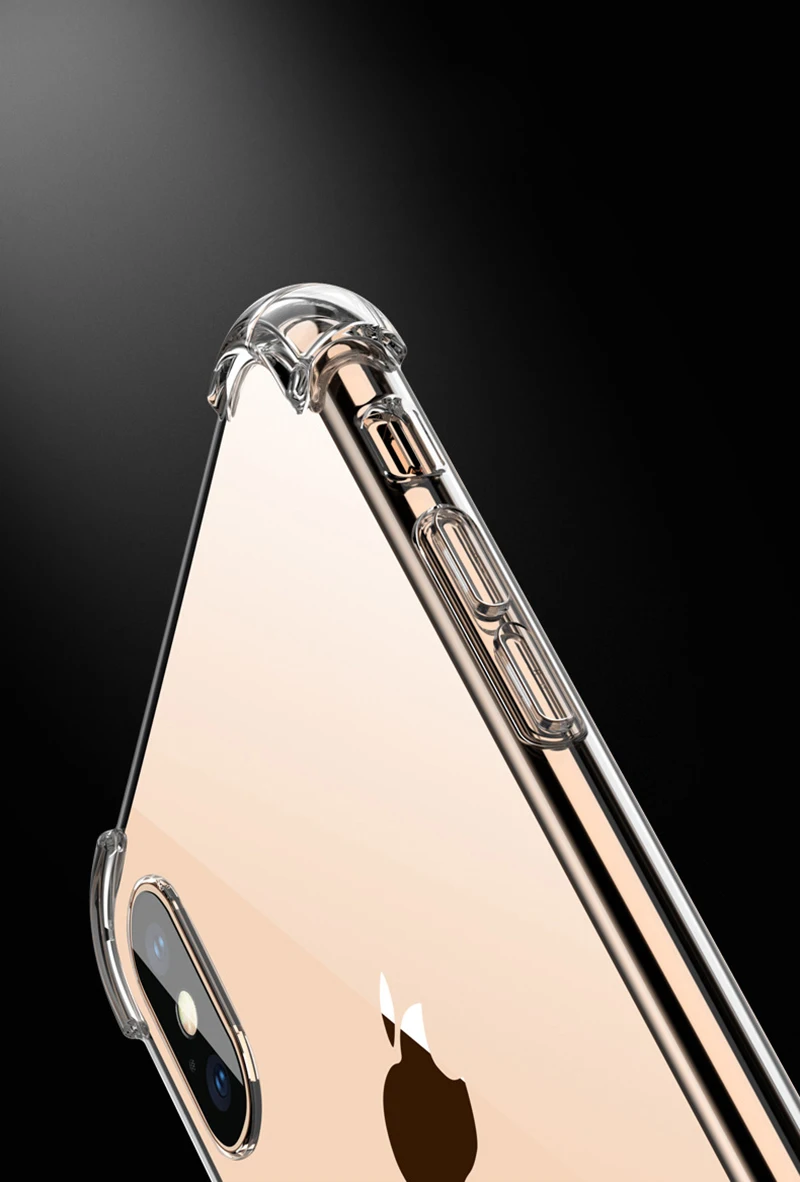 50 шт., прозрачный чехол для iPhone X XS MAX XR 8 8 plus, мягкий силиконовый чехол для телефона из ТПУ