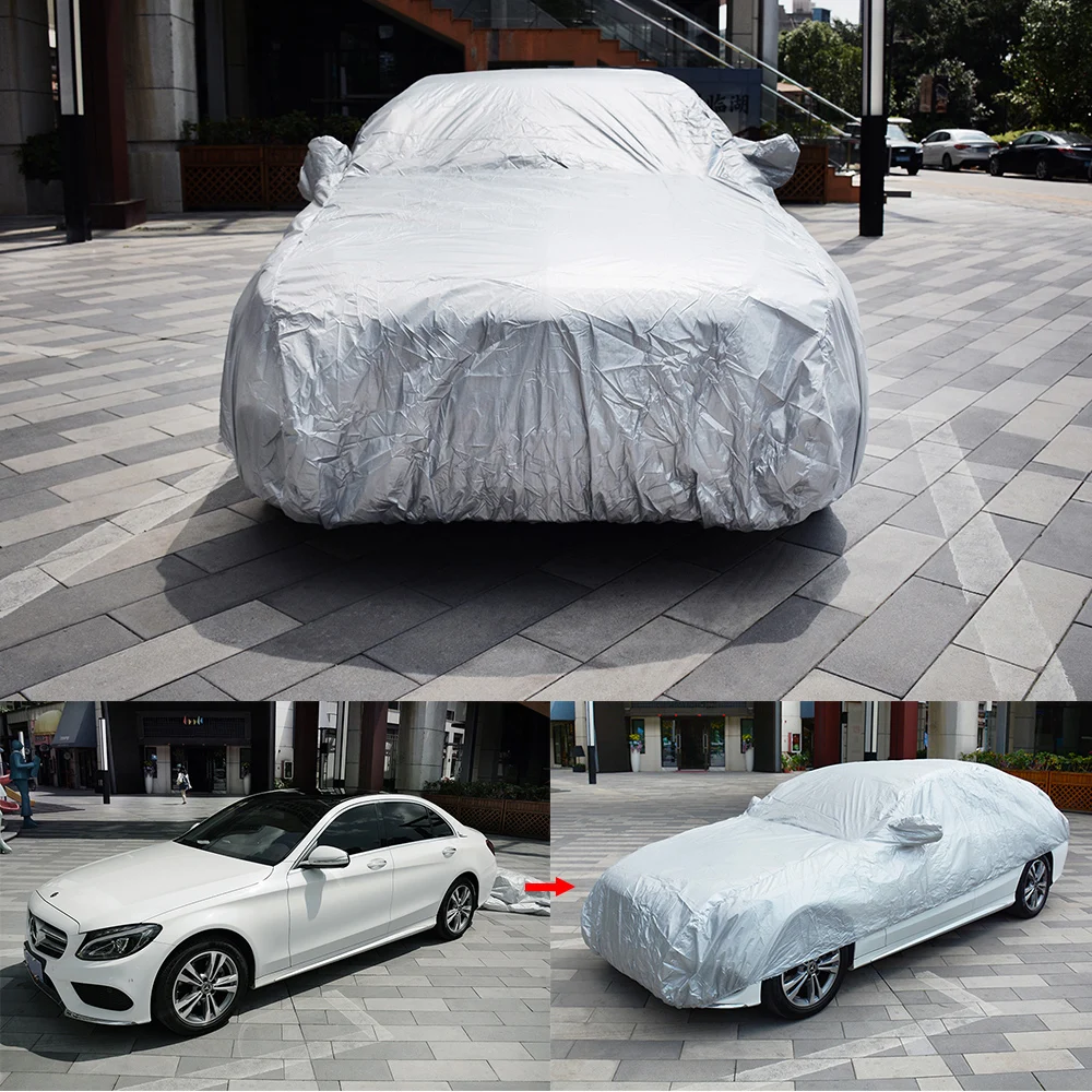 

Autoleader Black Polyester Waterproof Sun Protection Car Cover Case for Polaris RZR 273x153x178 cm Portable With Telescopic Belt