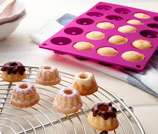 

Luyou Luyou DIY 20 Cups Silicone Mold Savarin Cake Chocolate Mould Bakeware Mini Cake Mold Silicone Cake Mold CL006
