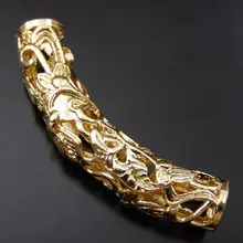 4 шт.) цинковый сплав золото полые трубы Форма Подвески Аксессуары Ювелирные изделия Поиск(39777