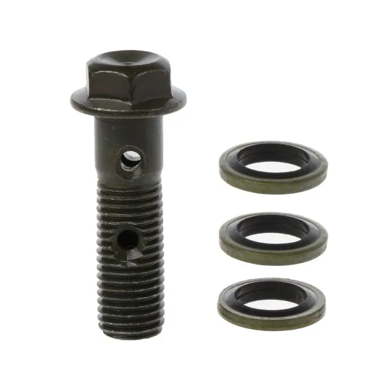 

Motorcycle Brake Hollow Screw M10 x 1.25 Double Banjo Bolt For Honda Yamaha Suzuki