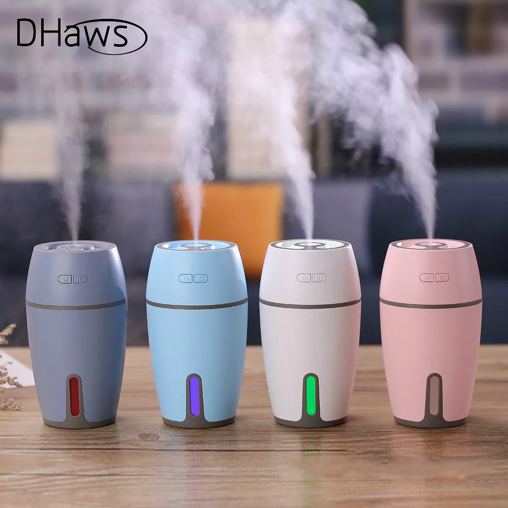 

DHaws LED USB Humidifier Mini Aroma Diffuser Air Humidifiers with Aroma Lamp Aromatherapy Diffuser Mist Maker + LED Light 300ML