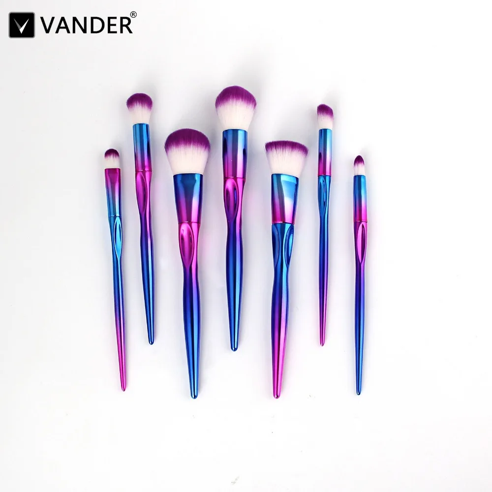 

Vander Professional 7pcs Unicorn Gradient Makeup Brushes Set Cosmetics Blending Contour Foundation Powder Blusher Eyeshadow Kits