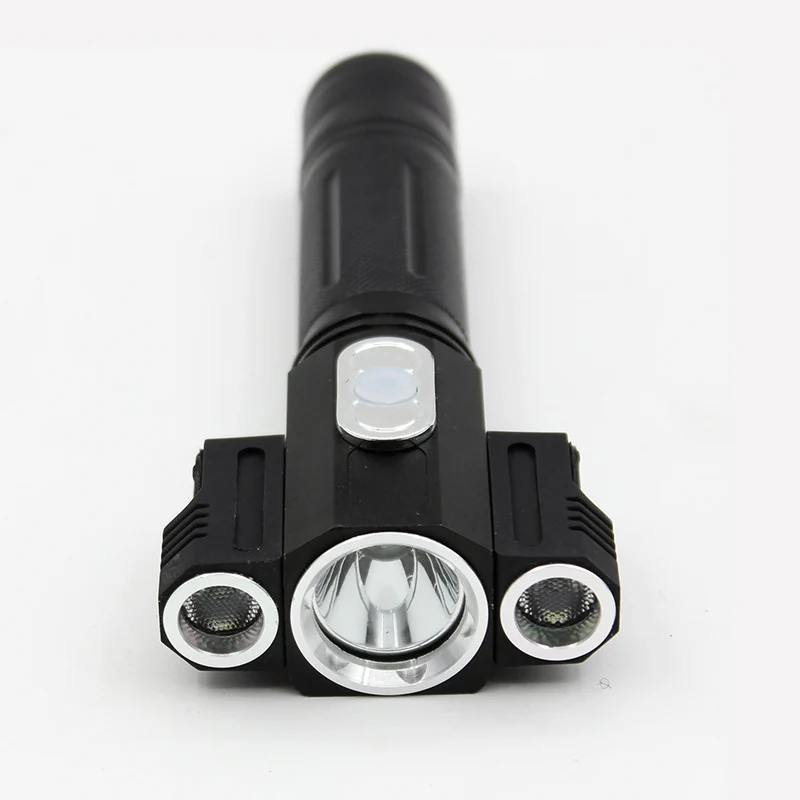 

Super Bright Flashlight Rotatable 2 LED Light Heads Magnet Tail Torch Magnet tail cap and lightweight aluminum alloy--M25