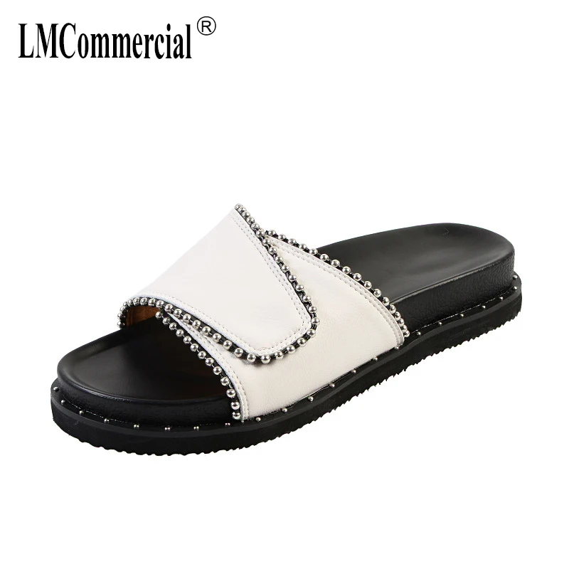 

Leather slippers womens summer fashion flat sandals big size Summer women Sandals flat Sexy Slippers Women Flip-flops Shoes