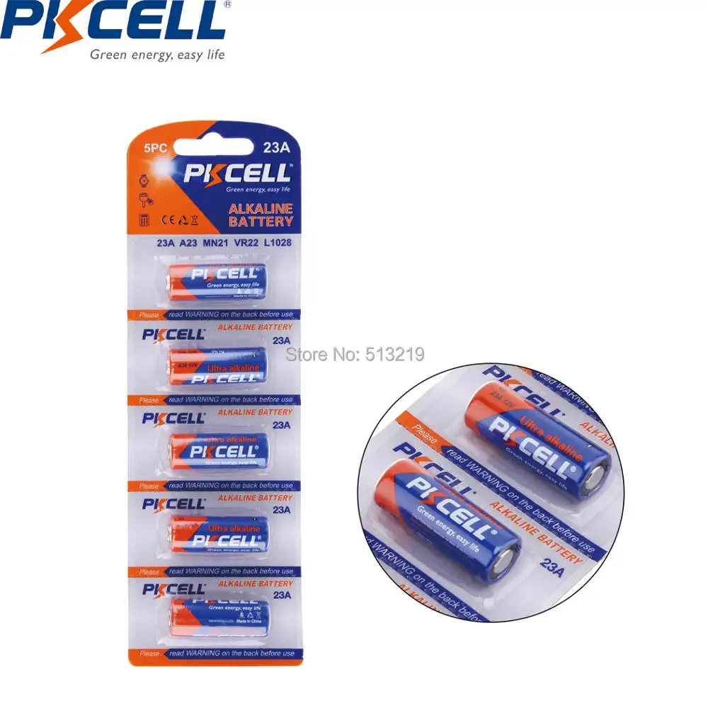  PKCELL 10pc X 12 Volth Alkaline Batteries 23A A23 MN21