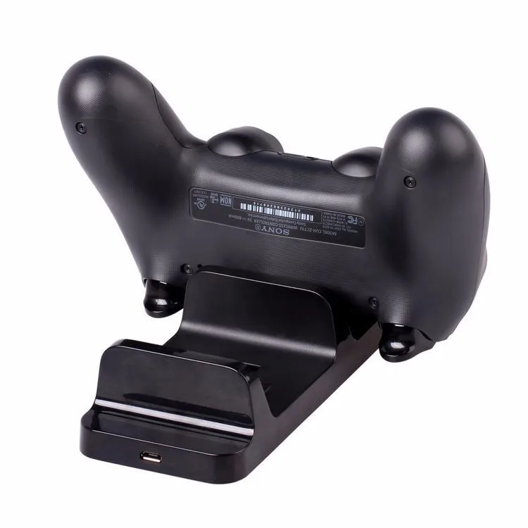 New-Dual-USB-Charging-Dock-Station-Stand-for-playstation-4-PS4-Game-Controller-Black-Charger-for (4)