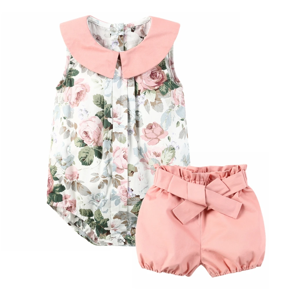 American and European Hot Selling Baby Outfit ,Baby Girls Romper,Girls Pink Outfit Two Piece Set,Baby Girls Bloomers   (14)