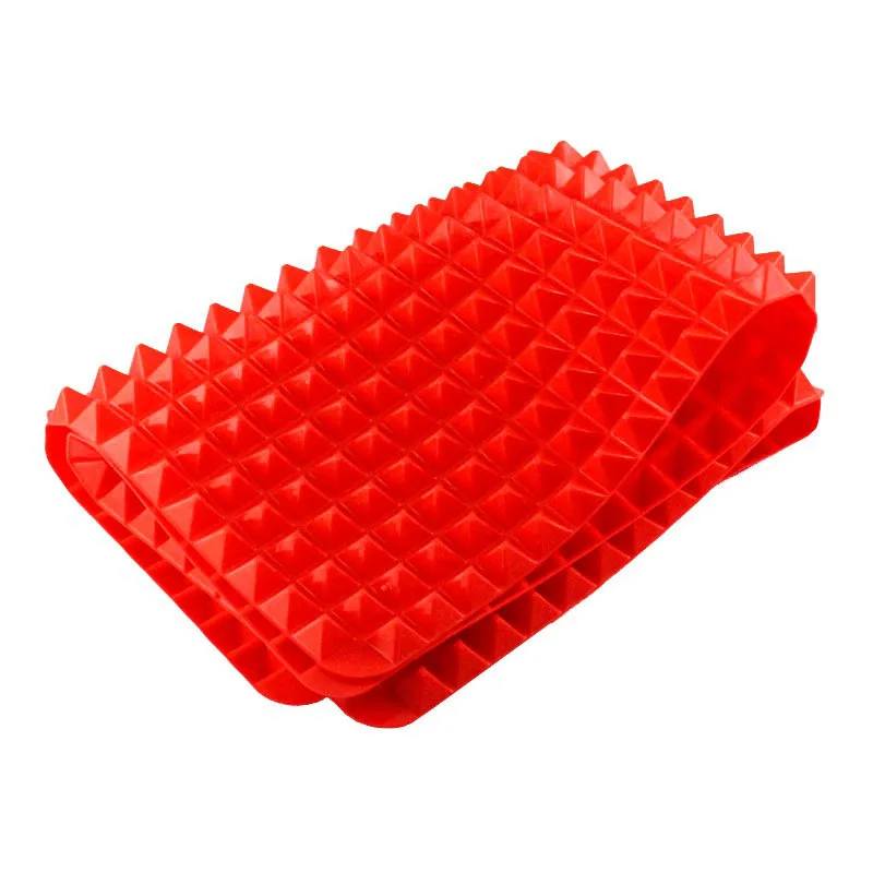 

Pyramid Shaped Silicone Pad Silica Gel Baking Mat Non-stick Heat Resistant Raised Insulation Mat For Kitchen BBQ -40 ~140 Degree
