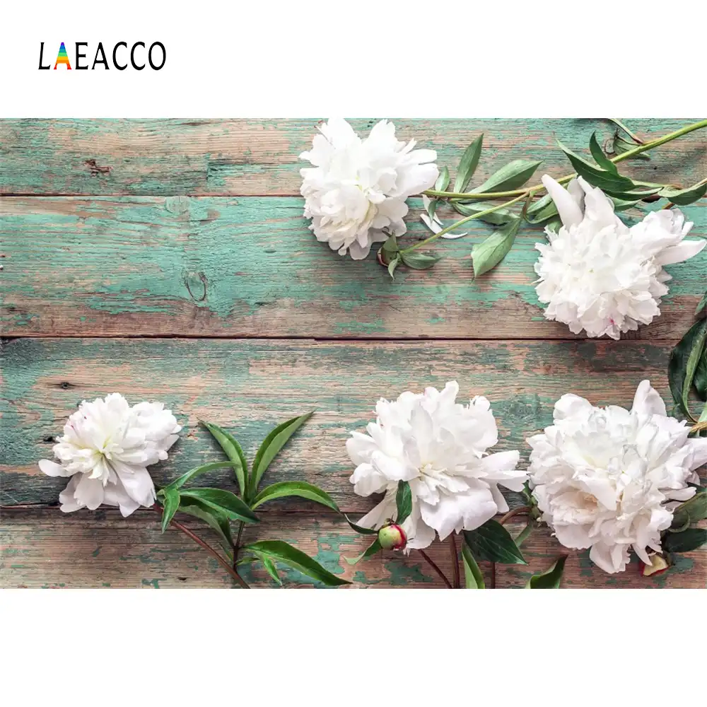 Laeacco Fleur Floral Planche En Bois Mariage Fête Bouquet