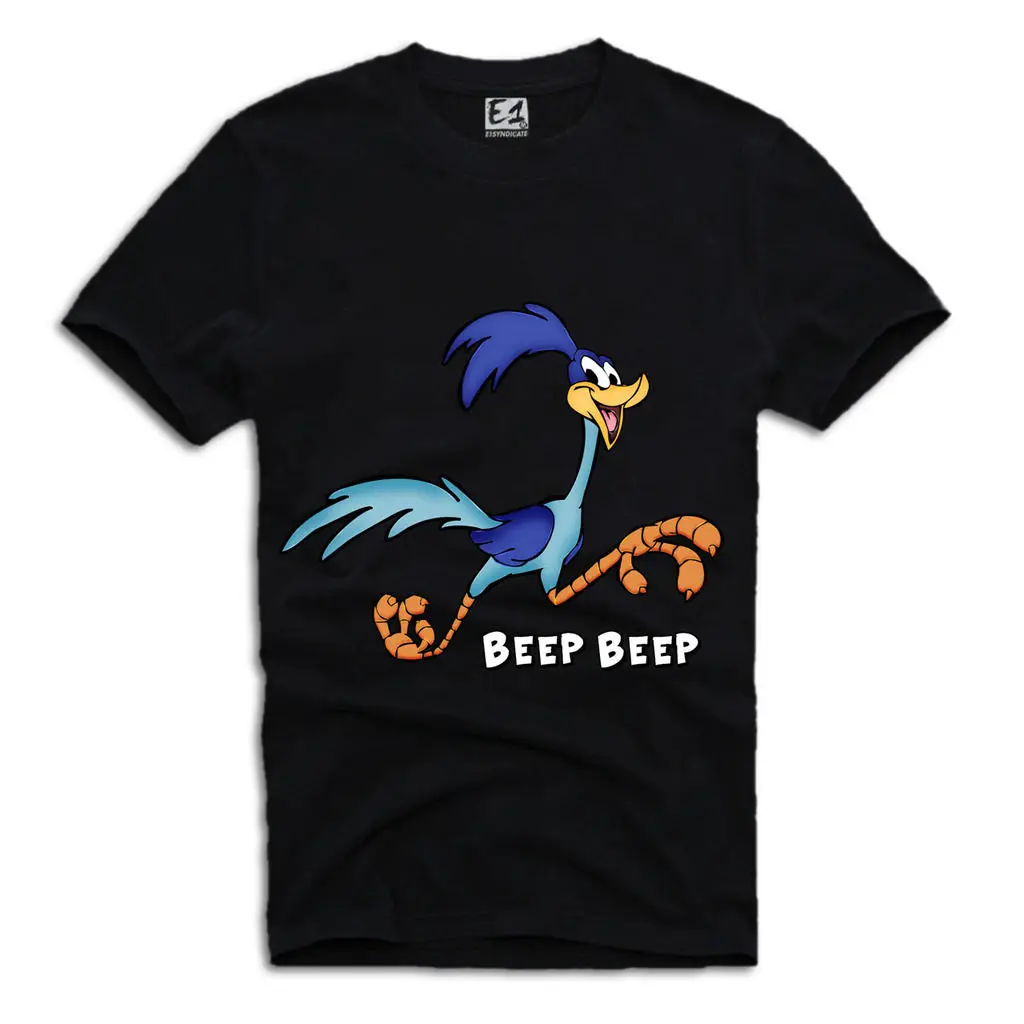 Футболка ROADRUNNER с надписью BEEP мультяшная футболка LOONEY TUNES A212 Мужская унисекс новая