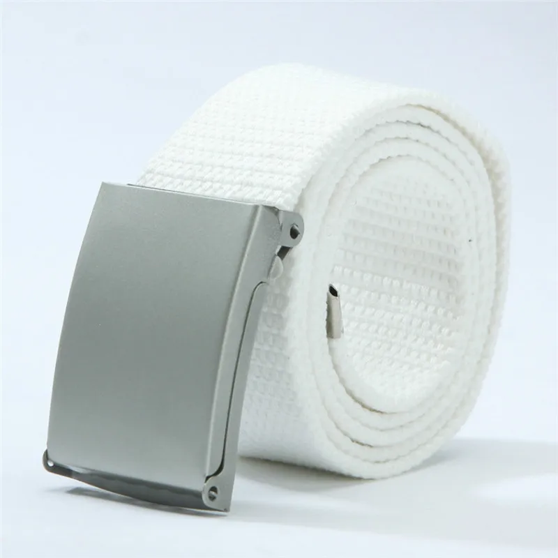 Hot sale Children's fashionable canvas belts Top quality Unisex Waistband metal buckle Boys/girls Candy Colors Jeans belt 80cm